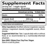 Το καλύτερο R-Lipoic Acid/Setabilized Na-R-ALA 200 mg-60 κάψουλες