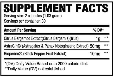Bergamot 1000 mg | με Astragin - 60 κάψουλες
