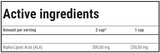 ALA 250 | Alpha Lipoic Acid 250 mg - 60 κάψουλες