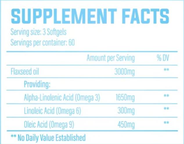 OH-MEGA V | Λάδι σπόρου λινάρι 1000 mg - 180 κάψουλες γέλης