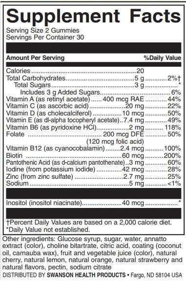 Παιδιά πολυπαραμινών gummies | Μικτά φρούτα - 60 μασώμενα δισκία