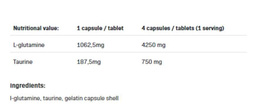 Glutamine 1250 Xtracaps - 360 κάψουλες
