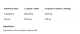 Glutamine 1250 Xtracaps - 360 κάψουλες