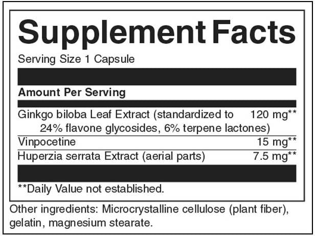 Σύμπλεγμα μνήμης εκχυλίσματος βοτάνων 142,5 mg - 60 κάψουλες