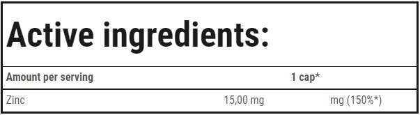 Γλυκονικό ψευδάργυρο 15 mg - 90 κάψουλες