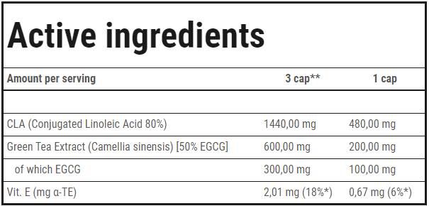 Cla + πράσινο τσάι - 180 softgels