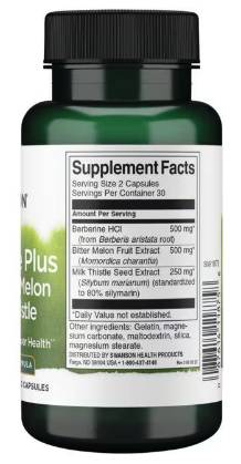 Berberine Plus | με πικρό πεπόνι και γάλα Thistle 60 κάψουλες