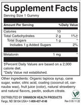 Μελατονίνη χαμηλής δόσης Gummies 1 mg | Φράουλα - 60 μασώμενα δισκία