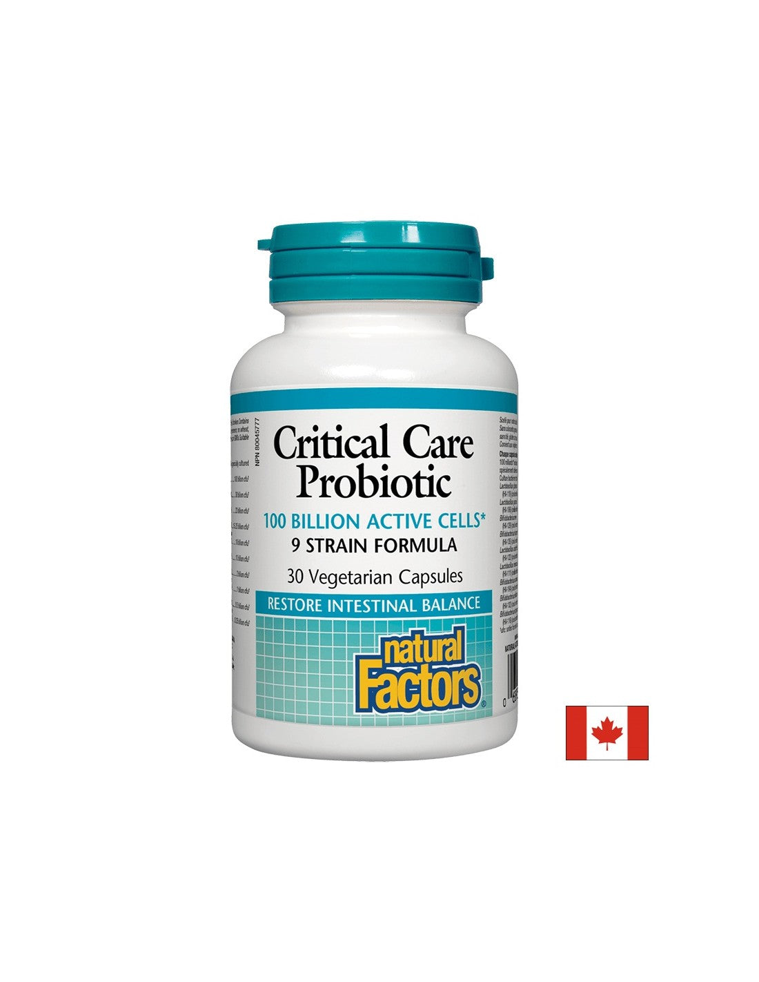 Critical Care Probiotic 100 δισεκατομμύρια ενεργά κύτταρα, 9 Formula Strain - 30 κάψουλες