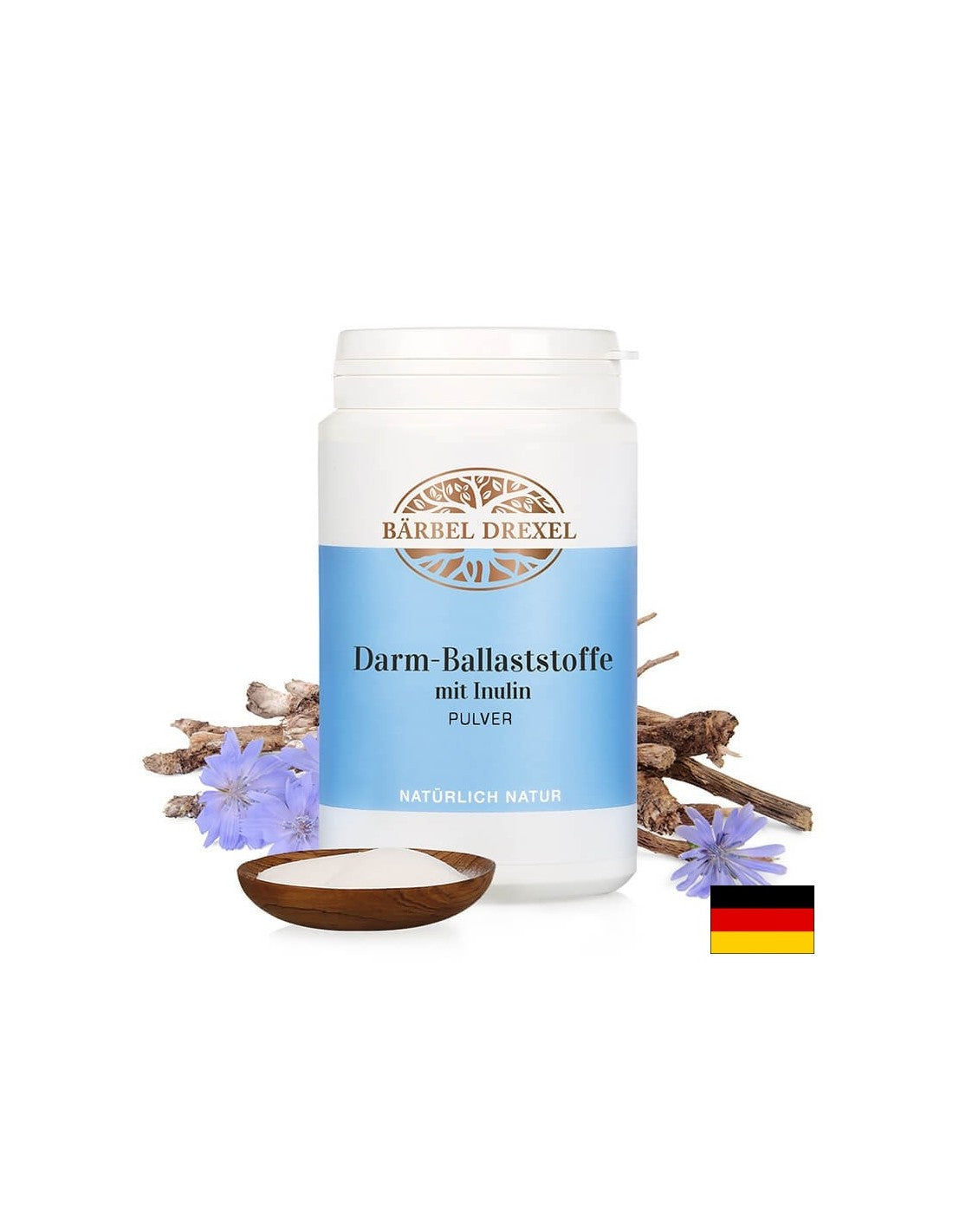 Darm-Ballaststoffe mit Inulin Pulver/Ίνες από ρίζα κιχωρίου, 180 γρ. <tc>Bärbel Drexel</tc>