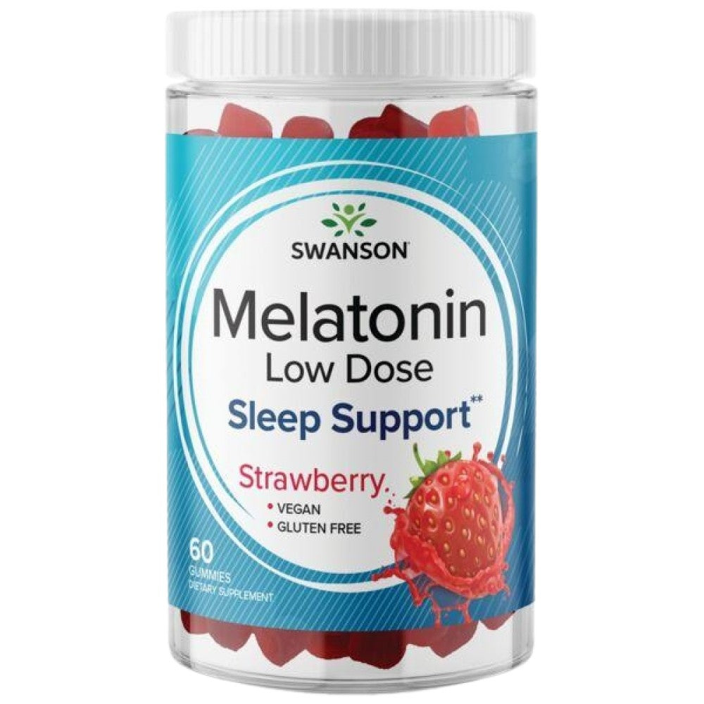 Μελατονίνη χαμηλής δόσης Gummies 1 mg | Φράουλα - 60 μασώμενα δισκία