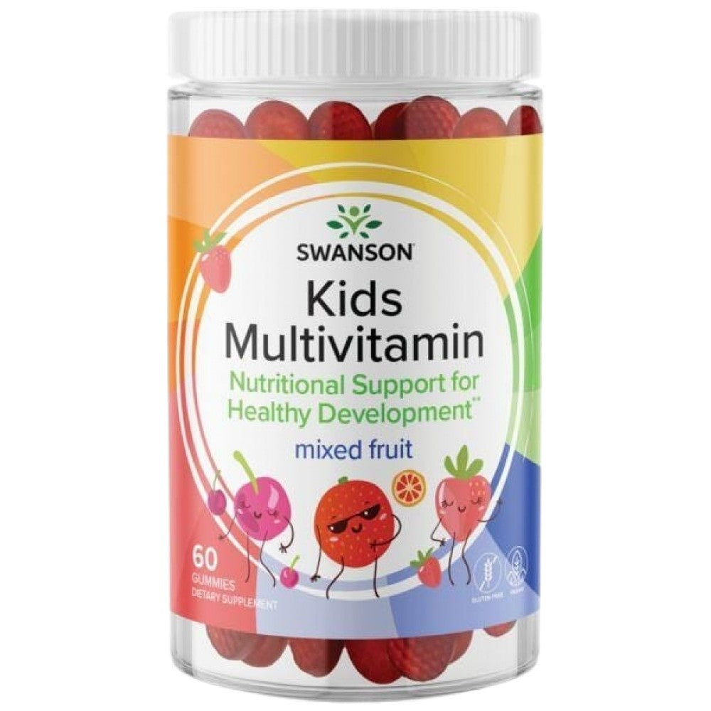 Παιδιά πολυπαραμινών gummies | Μικτά φρούτα - 60 μασώμενα δισκία