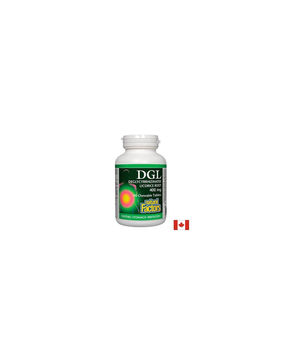 DGL - Απογλυκυρριζινωμένη ρίζα γλυκόριζας 400 mg x 90 μασώμενα δισκία <tc>Natural Factors</tc>