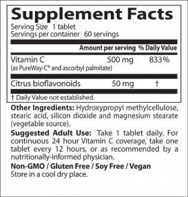 Καλύτερη 12ωρη βιταμίνη C με δισκία Pureway-C-60
