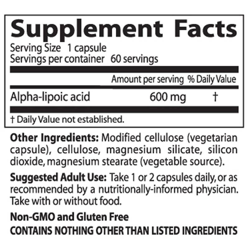 Καλύτερο λιποϊκό οξύ Alpha 600 mg - 60 κάψουλες