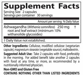 Καλύτερη Ashwagandha 125 mg - 60 κάψουλες