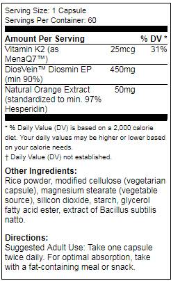 Καλύτερη υποστήριξη φλέβας με Diosvein - 60 κάψουλες