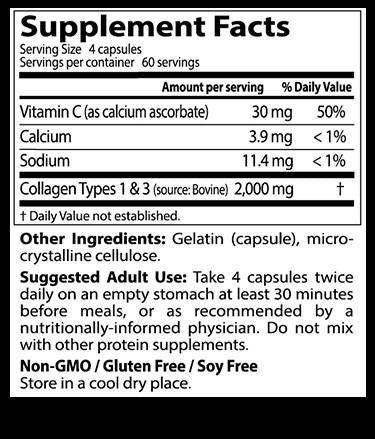 Καλύτεροι τύποι κολλαγόνου 1 & 3/500 mg - 240 κάψουλες