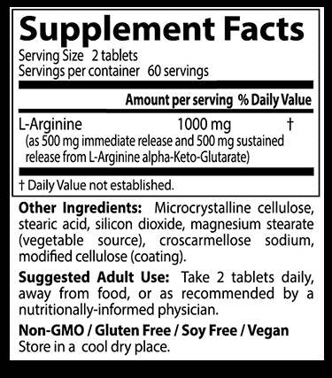 Τα καλύτερα δισκία L -αργινίνης 500 mg - 120