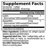 Καλύτερη λουτεΐνη 20 mg - 60 softgels