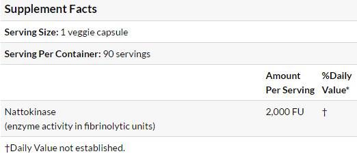 Καλύτερη Nattokinase 2.000 FUS - 90 κάψουλες