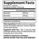 Καλύτερη βομελαΐνη Quercetin - 180 κάψουλες