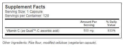 Καλύτερη βιταμίνη C + Quali ™ C 500 mg - 120 κάψουλες