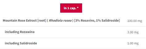 Rhodiola Rosea 500mg | 100 mg εκχύλισμα ρίζας - 90 κάψουλες