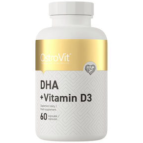 DHA + Vitamin D3 | 300 mg DHA from Fish Oil 60 Gel capsules - Nutra Best Europe