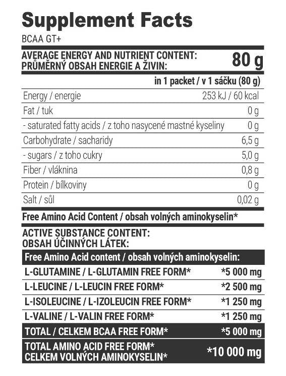 BCAA GT+ - 80 γραμμάρια
