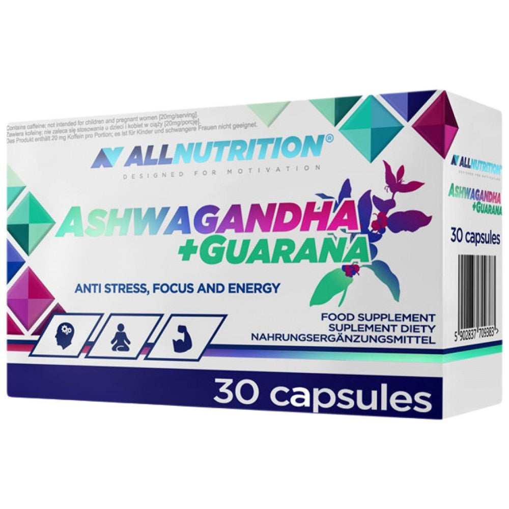 Ashwagandha + Guarana | Αντι -στρες, εστίαση και ενέργεια - 30 κάψουλες