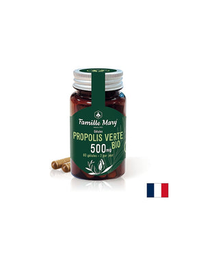 Propolis Verte BIO / Bio green propolis 500 mg, 60 capsules Famille Mary - Nutra Best Europe