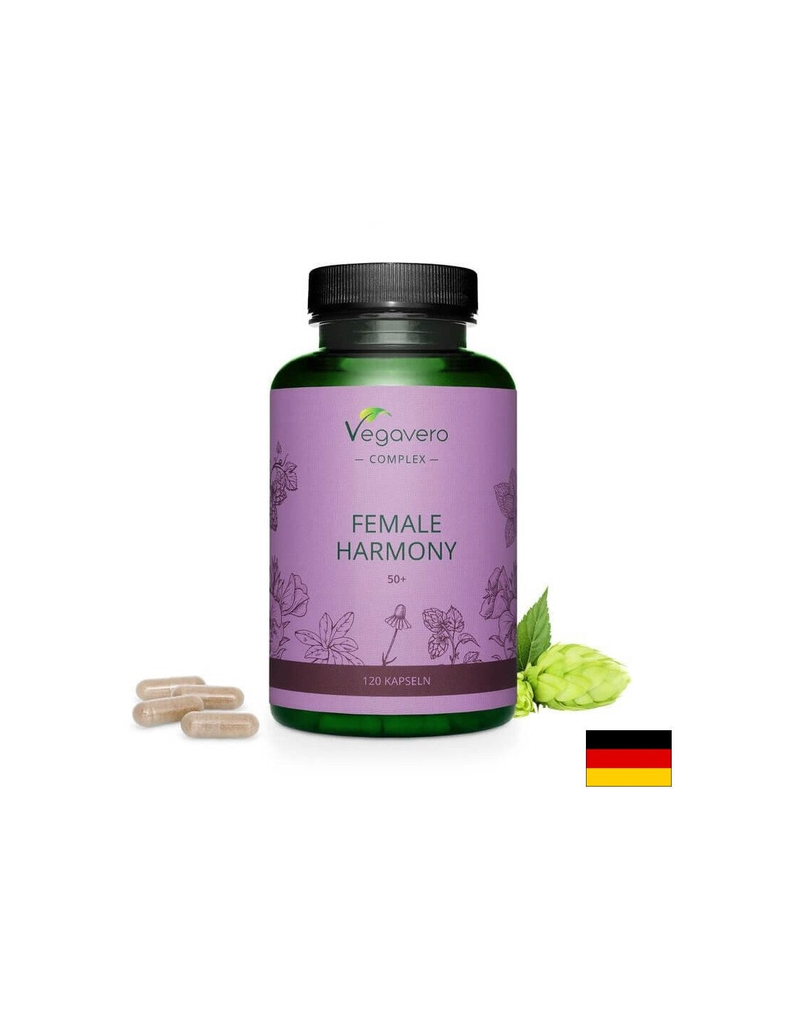 Female Harmony 50+/ Φυτικό σύμπλεγμα για γυναίκες 50+, 120 κάψουλες, 100% Vegan <tc>Vegavero</tc>