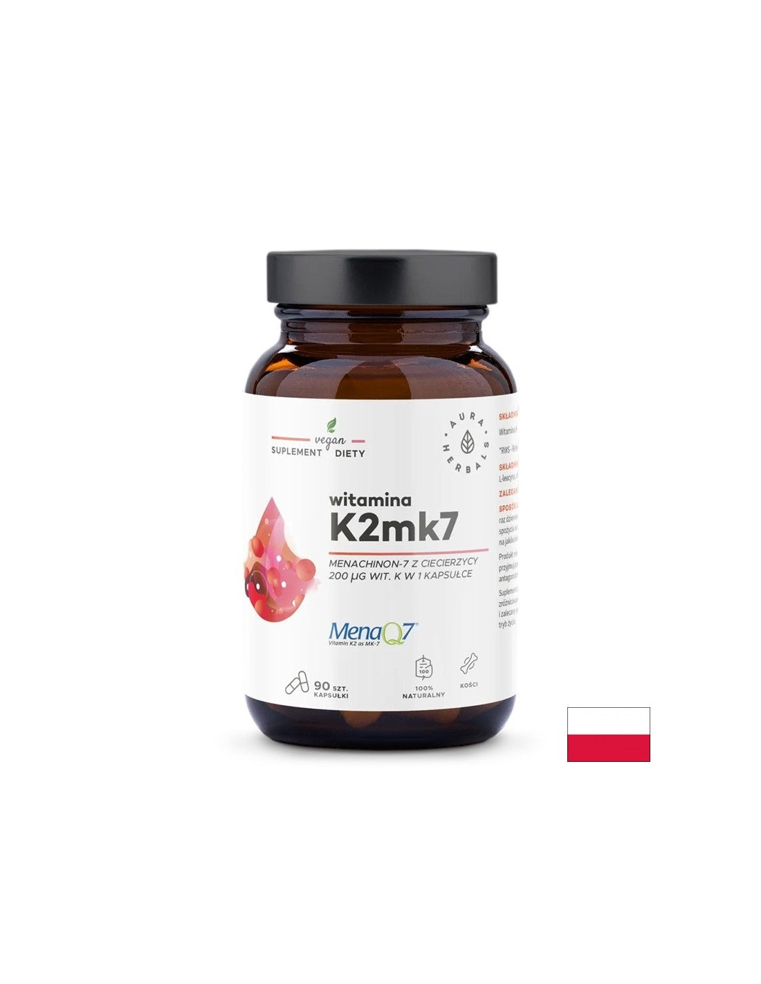 Φροντίδα οστών και καρδιάς - Βιταμίνη Κ2 (MK -7), 200 μg x 90 κάψουλες