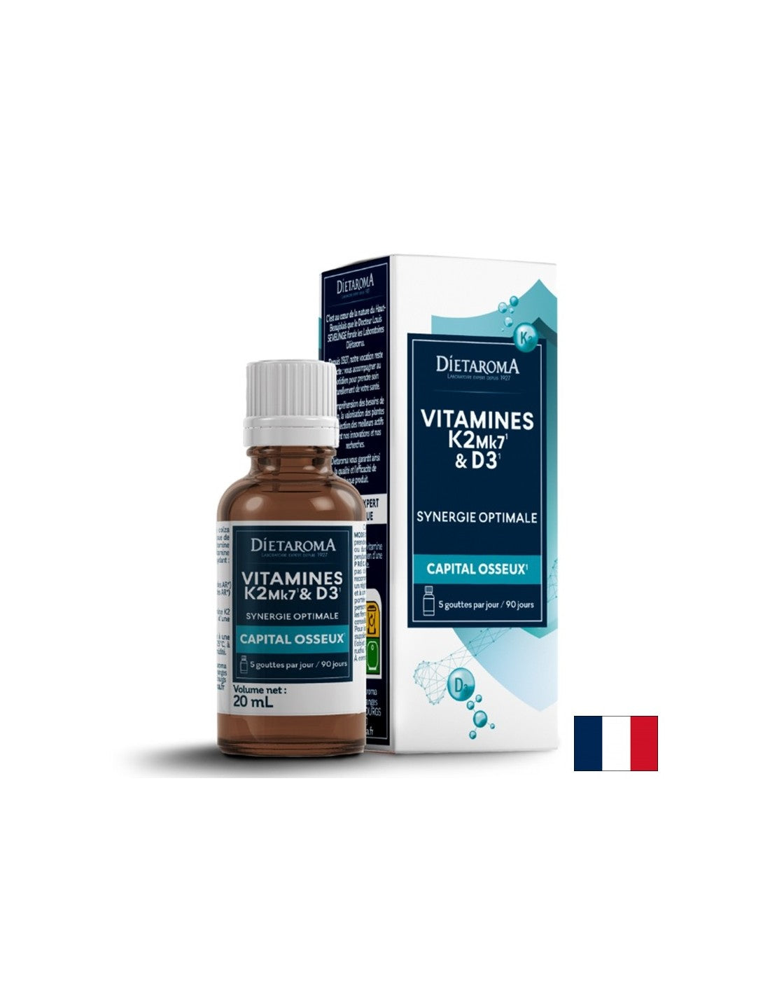 Φροντίδα οστών - Βιταμίνη D3+ K2, 20 ml σταγόνες