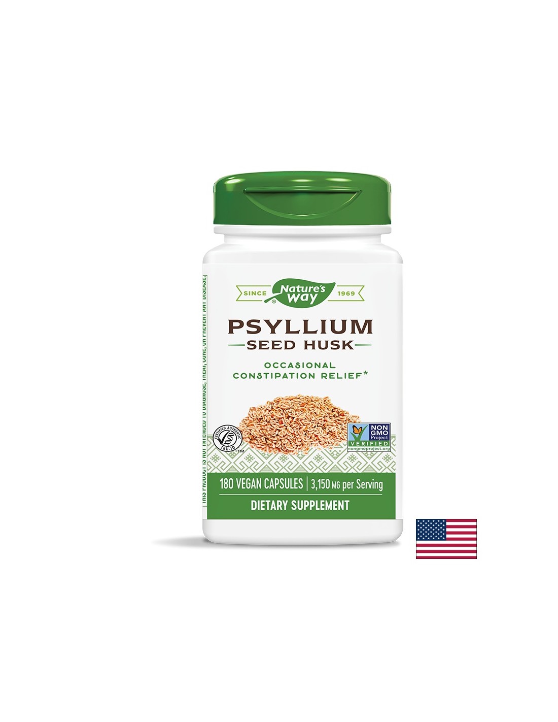 Psyllium Husks 525 mg - 180 κάψουλες