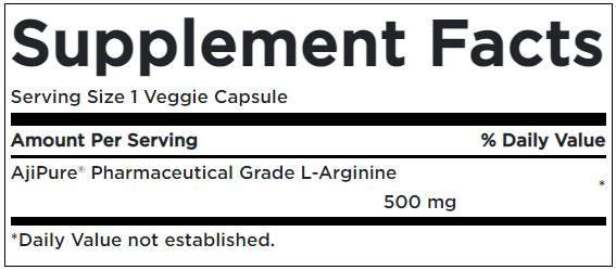 Ajipure L-αργινίνη 500 mg 60 κάψουλες