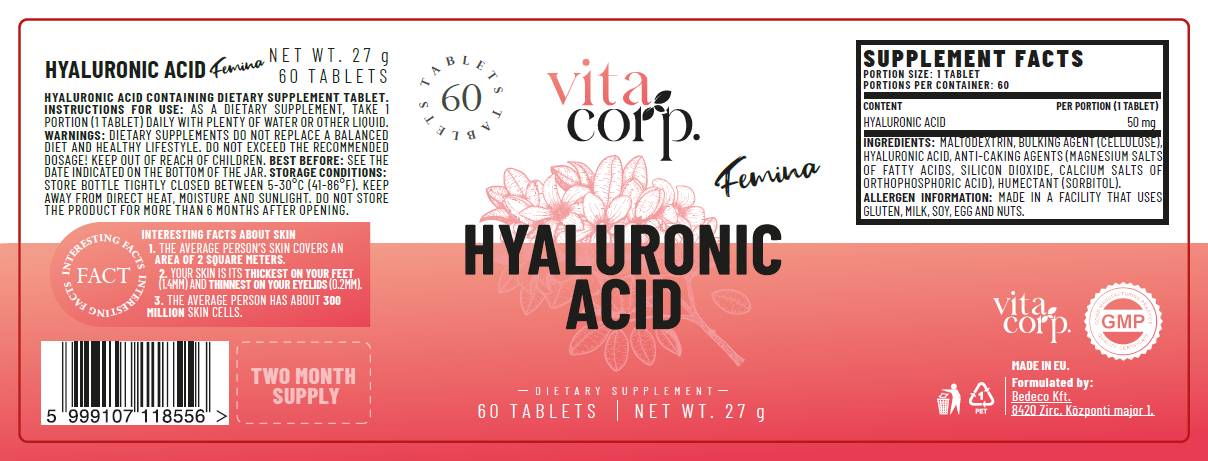 Υαλουρονικό οξύ 50 mg - 60 δισκία