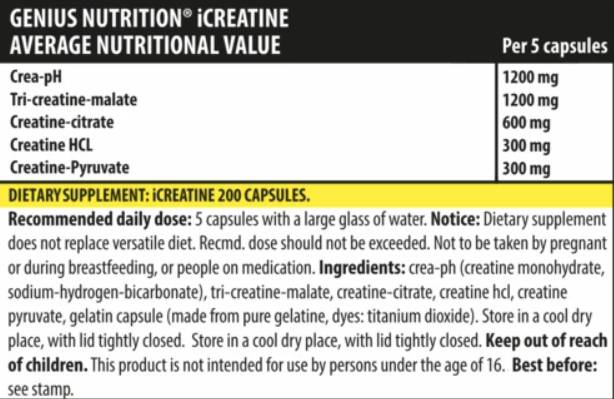 iCreatine - 200 κάψουλες