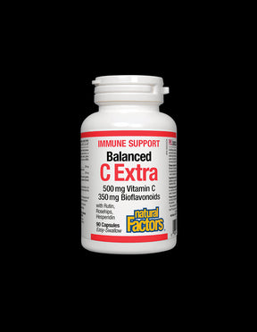 Immune Support Balanced C Extra 500 mg | With Bioflavonoids 350 mg - 90 capsules - Nutra Best Europe