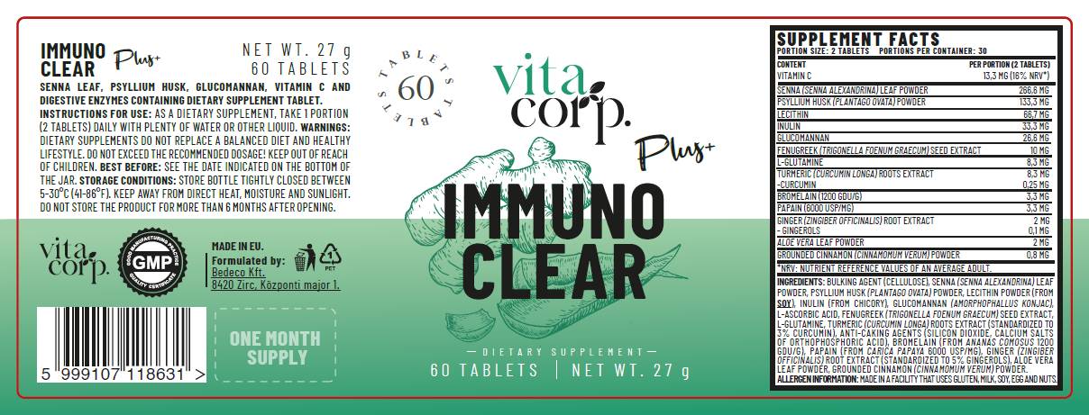 Immuno Clear Plus+ - 60 δισκία