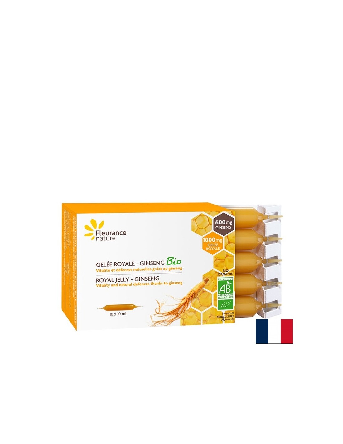 Ανοσία και Ενέργεια - Βασιλικό Jelly + Ασιατικό Ginseng Bio, 10 Αμπούλες κατανάλωσης
