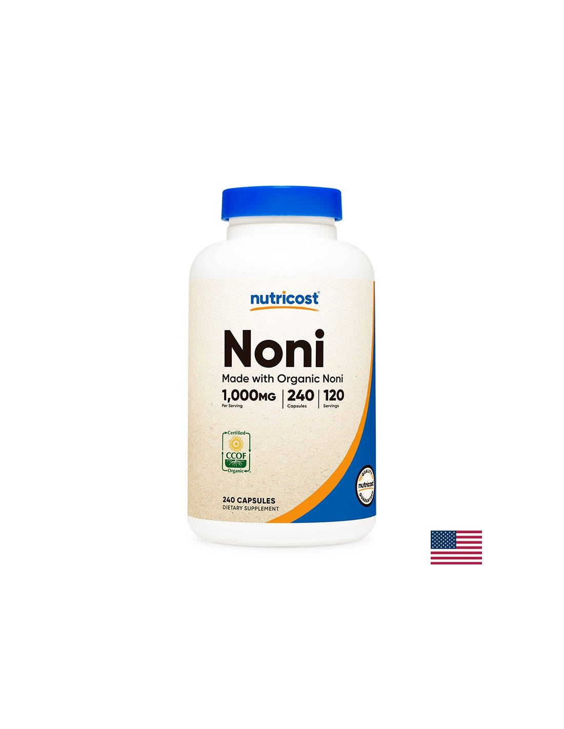 Ανοσία - Φρούτο Νόνι, 500 mg x 240 κάψουλες <tc>Nutricost</tc>
