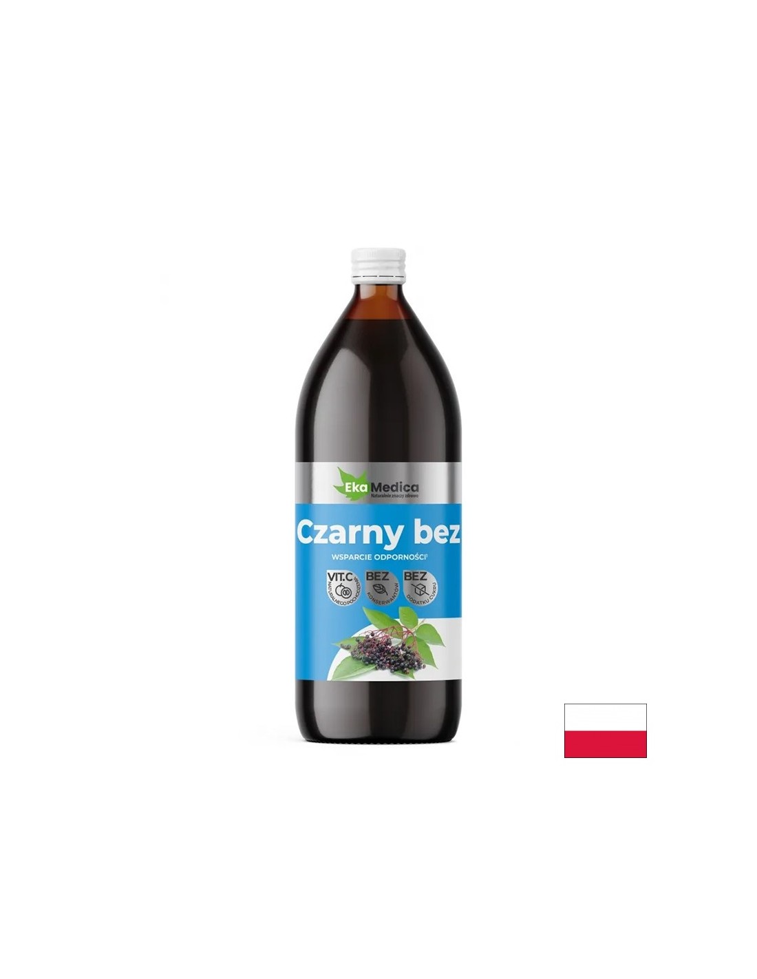 Χυμός Elderberry με Camu Camu και φυσική βιταμίνη C - ανοσία και αναπνευστικό σύστημα, 1 λίτρο, 20 ή 40 δόσεις