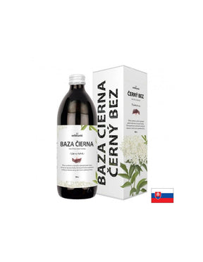 Black elderberry juice for the respiratory system, 500 ml, 10 doses - Nutra Best Europe