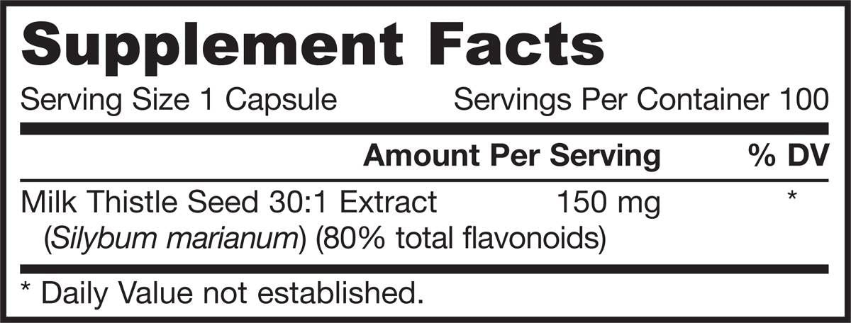Milk Thistle 150 mg | Τυποποιημένο εκχύλισμα 30: 1 - 200 κάψουλες