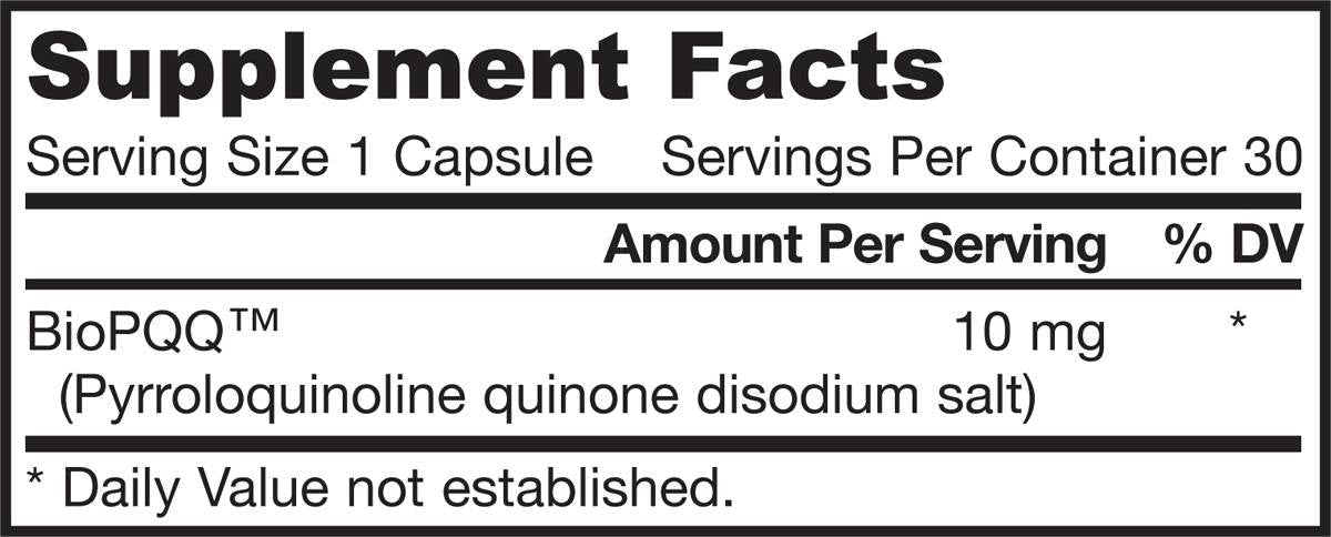 PQQ 10 mg - 30 κάψουλες