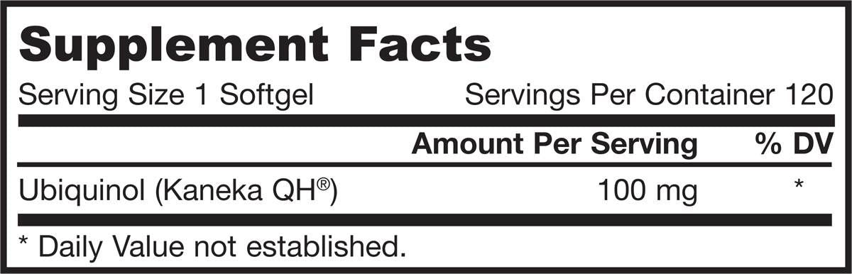 Ubiquinol QH -Absorb 100 mg - 60 κάψουλες πηκτής