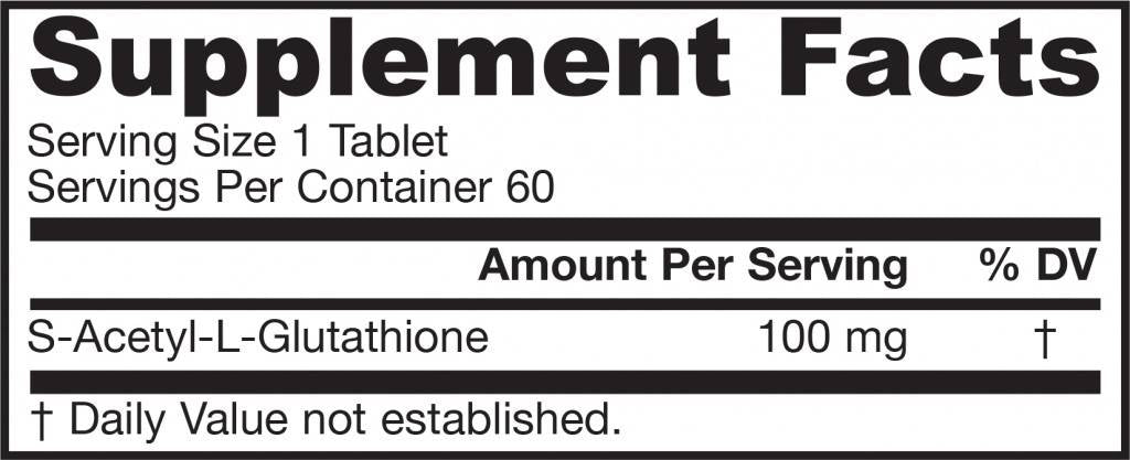 S-ακετυλο L-γλουταθειόνη 100 mg-60 δισκία