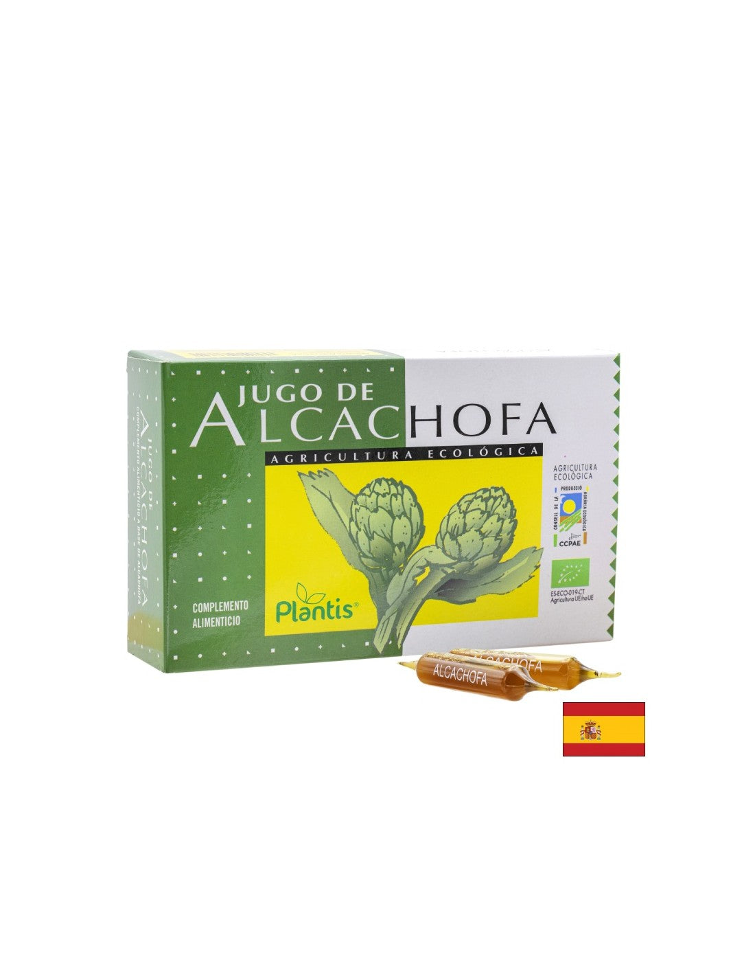 Jugo De Alcachofa/ Αγκινάρα (χυμός)/ Συκώτι και χολή, 20 αμπούλες για κατανάλωση Arte<tc>san</tc>μεταξύ